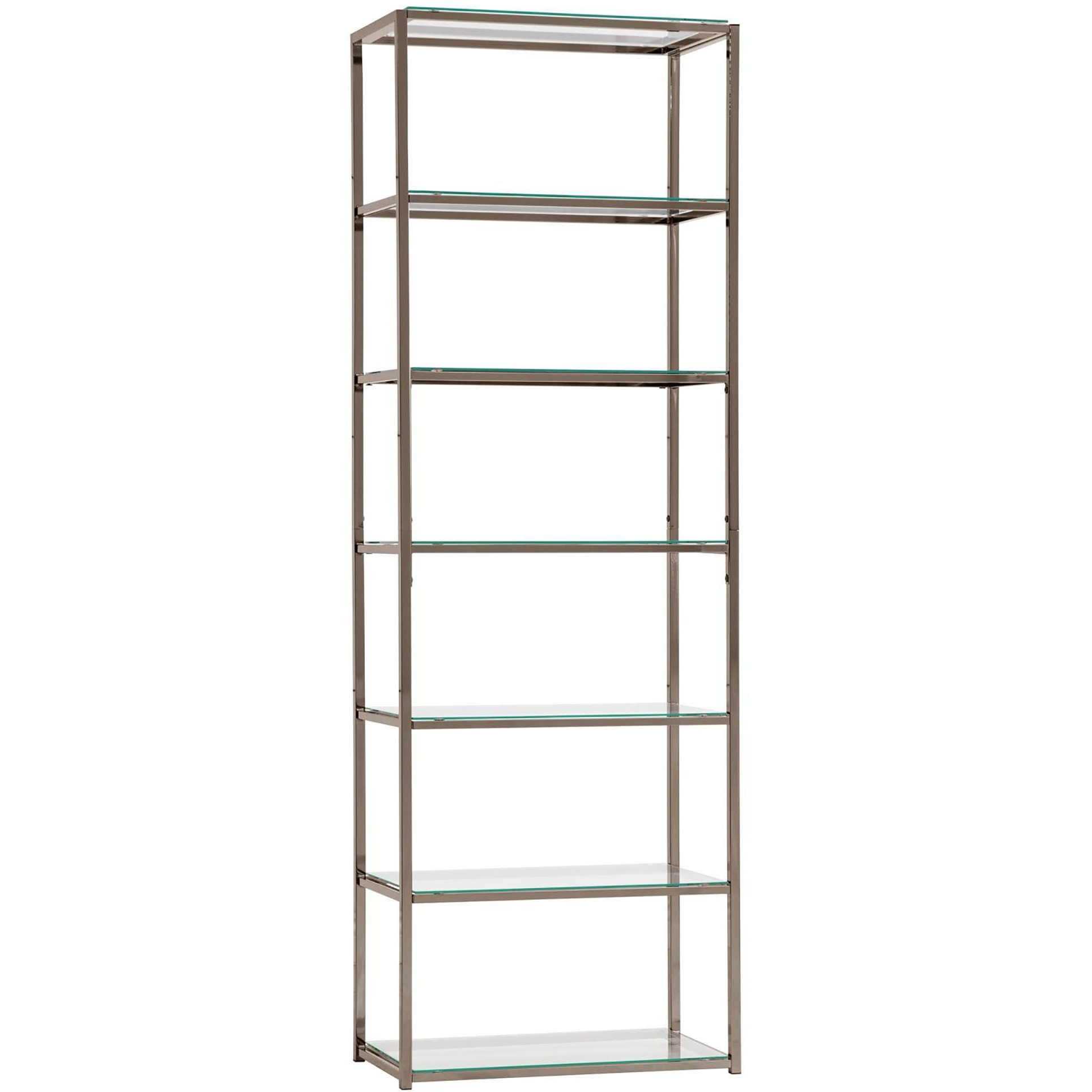 Black Nickel 6-Tier Bookcase