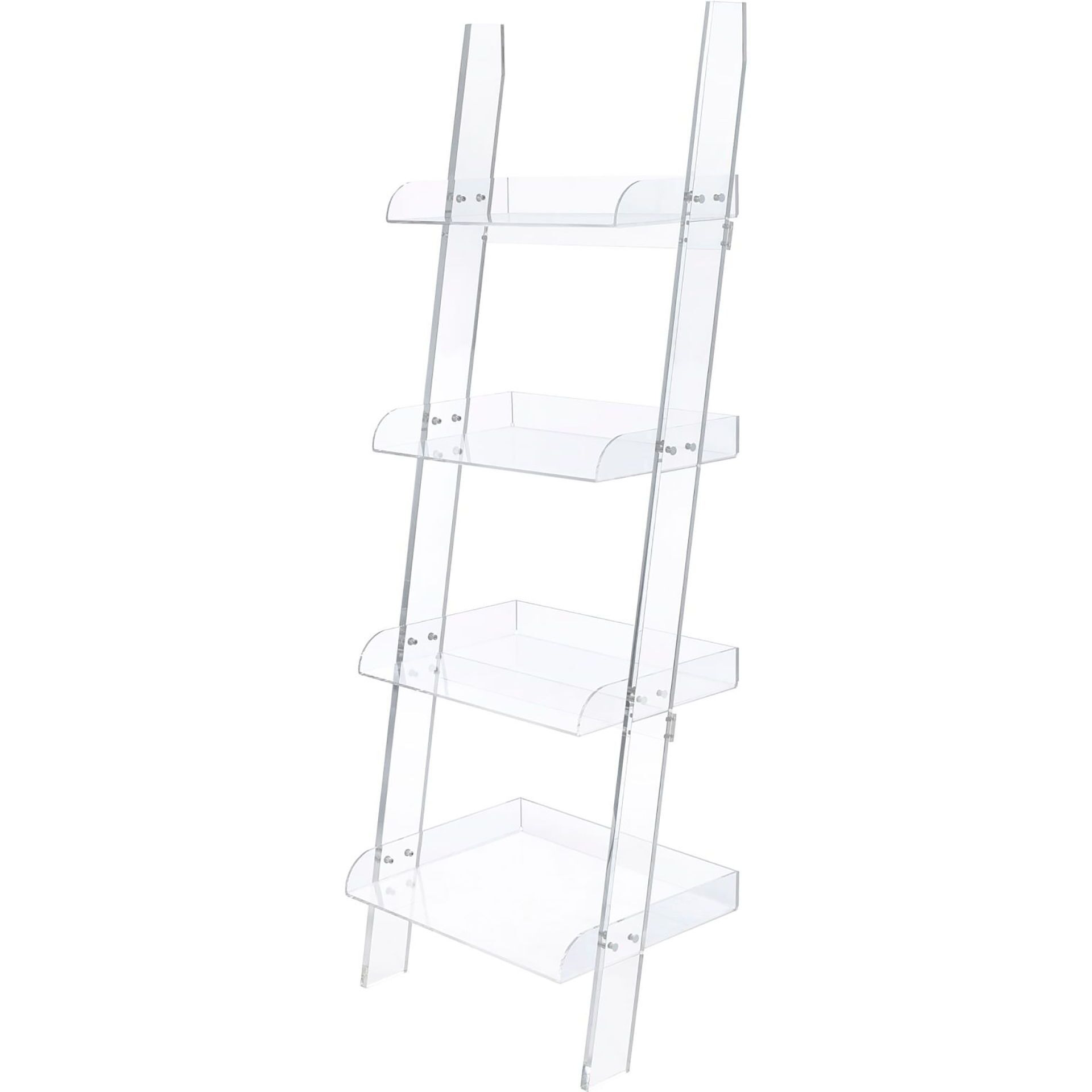 Clear Acrylic Ladder Bookcase