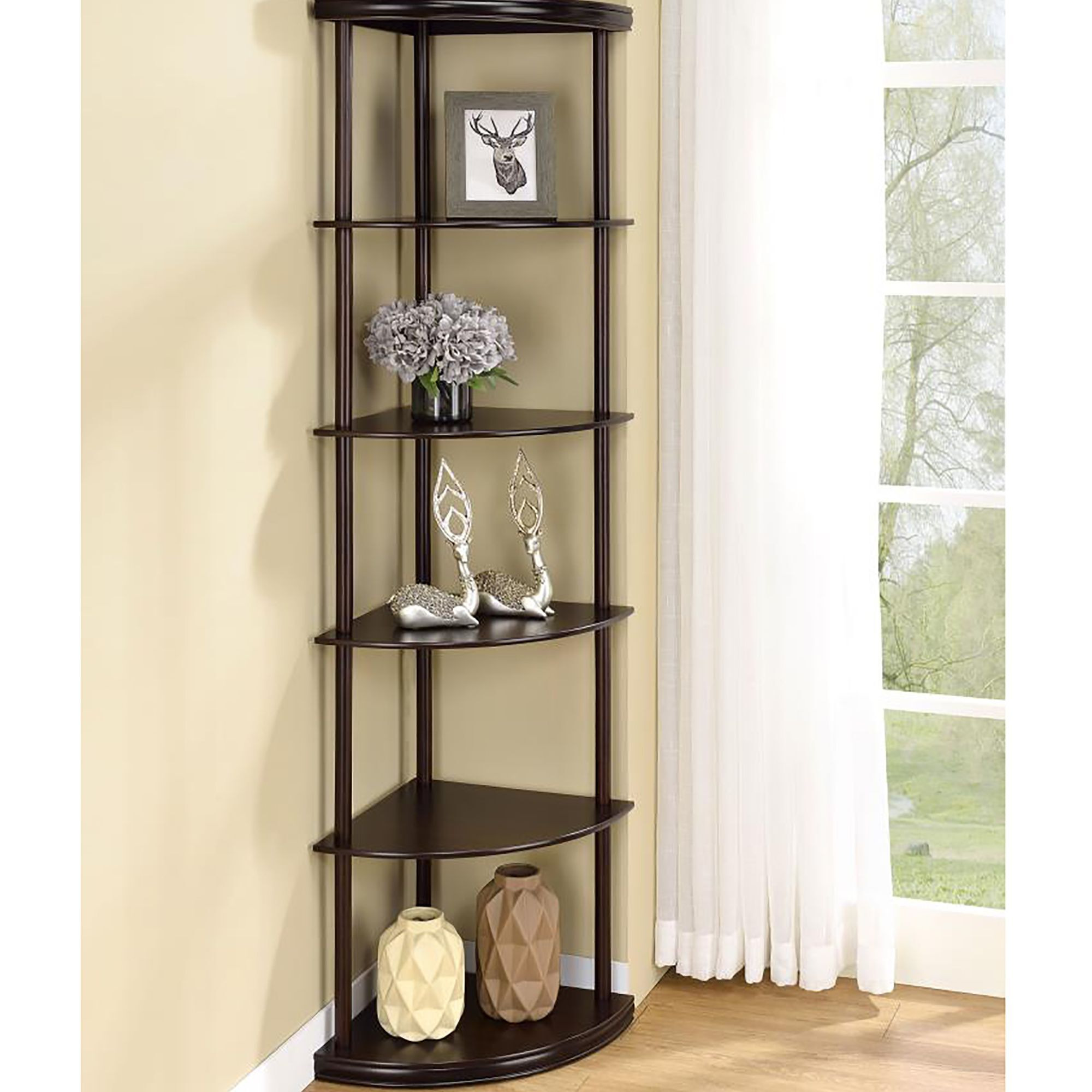 Cappuccino Corner Bookcase