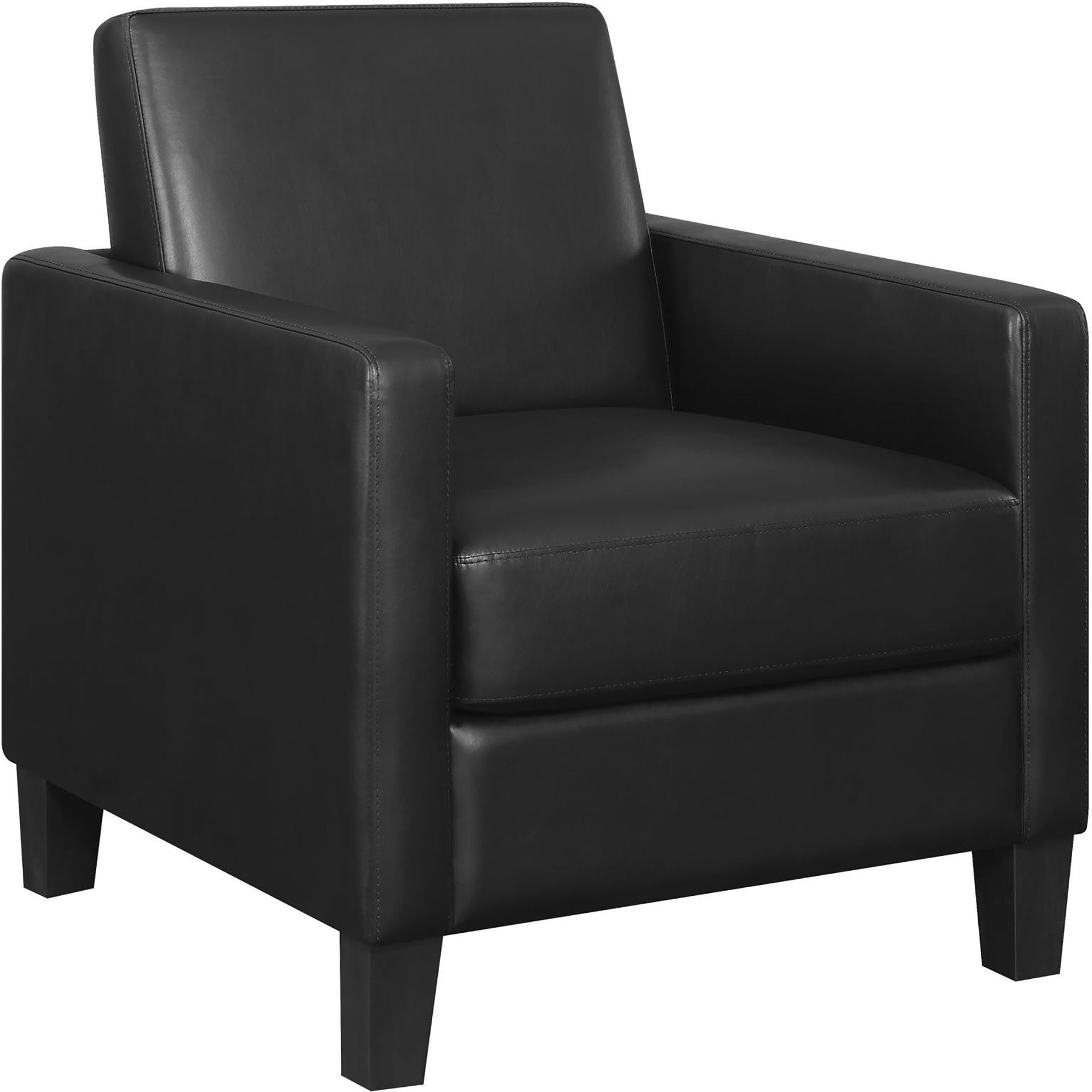 Black Cushion Back Upholstered Accent Chair