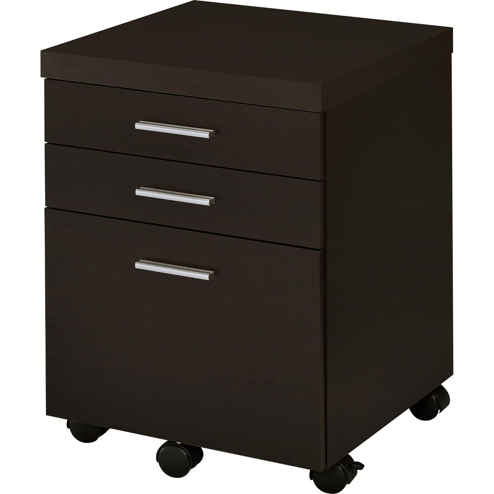 Cappuccino 3-Drawer File Cabinet