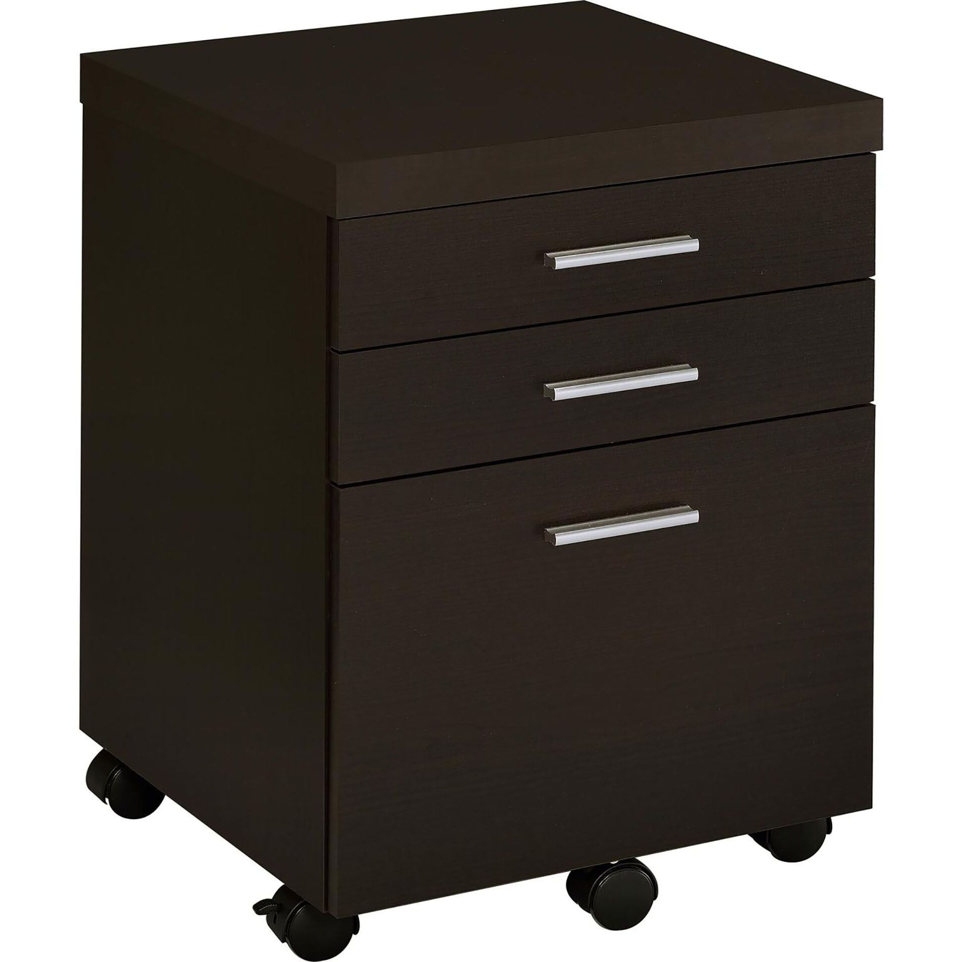 Cappuccino 3-Drawer File Cabinet