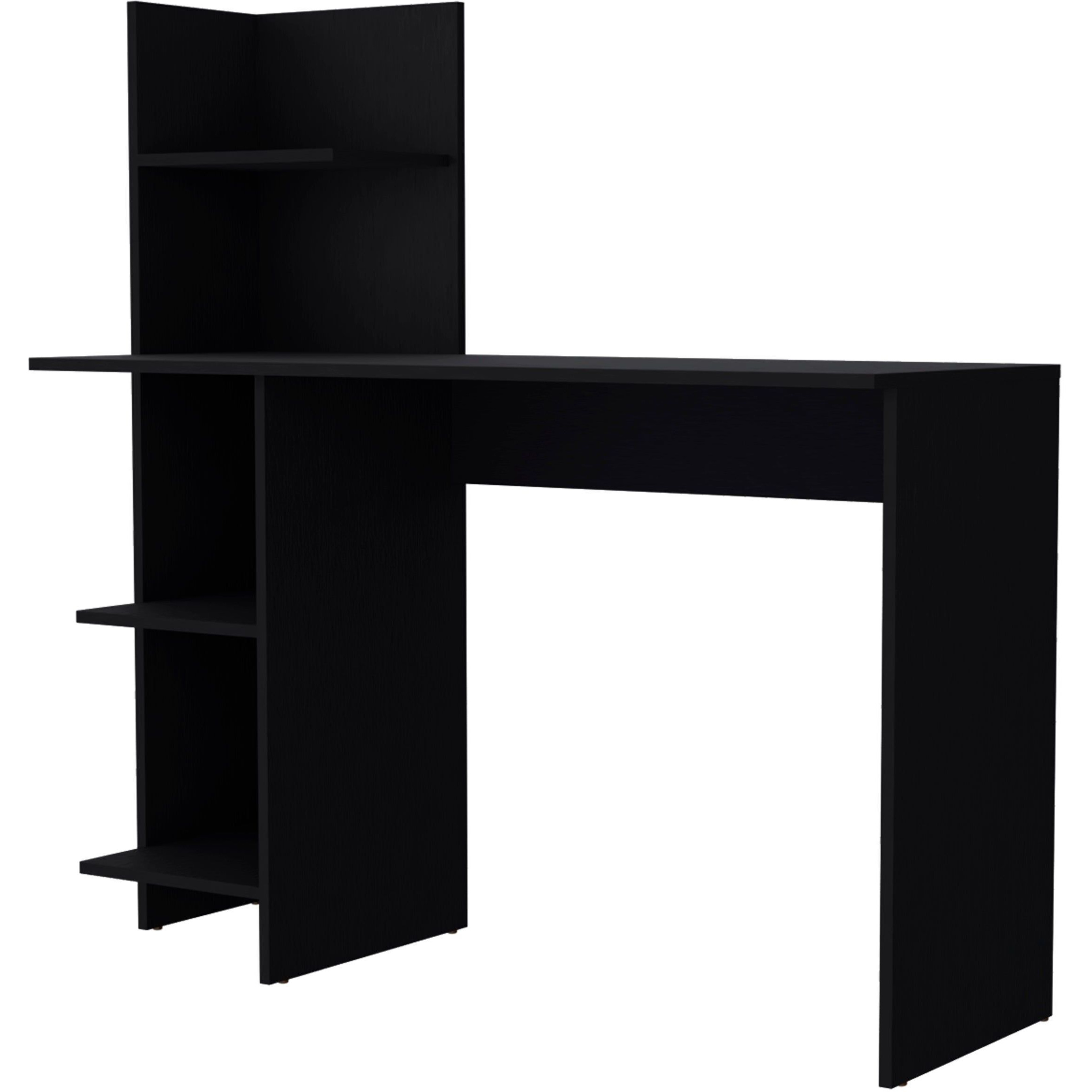 Black Four Shelves Writing Desk