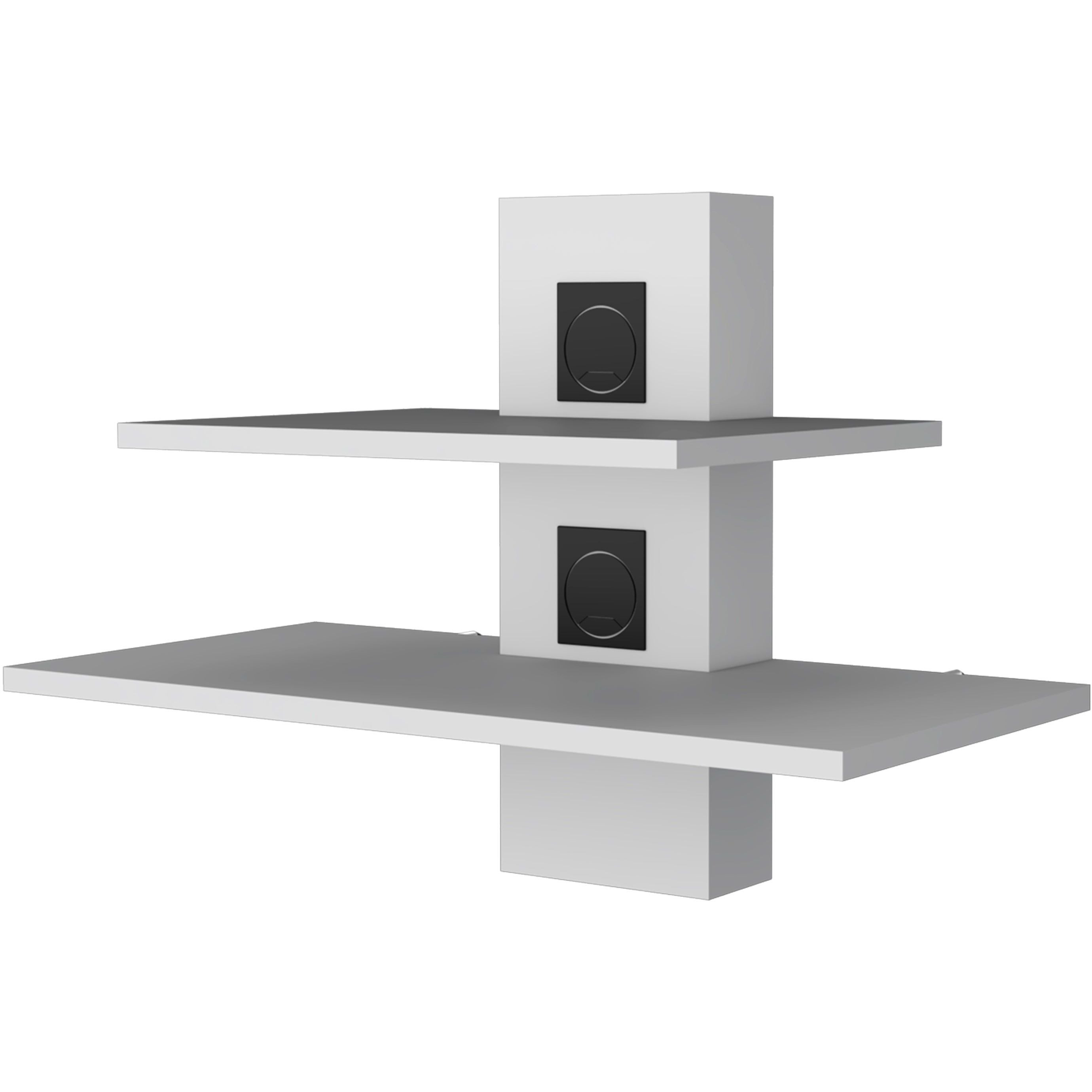 White Dual-Shelf Wall Floating Shelf