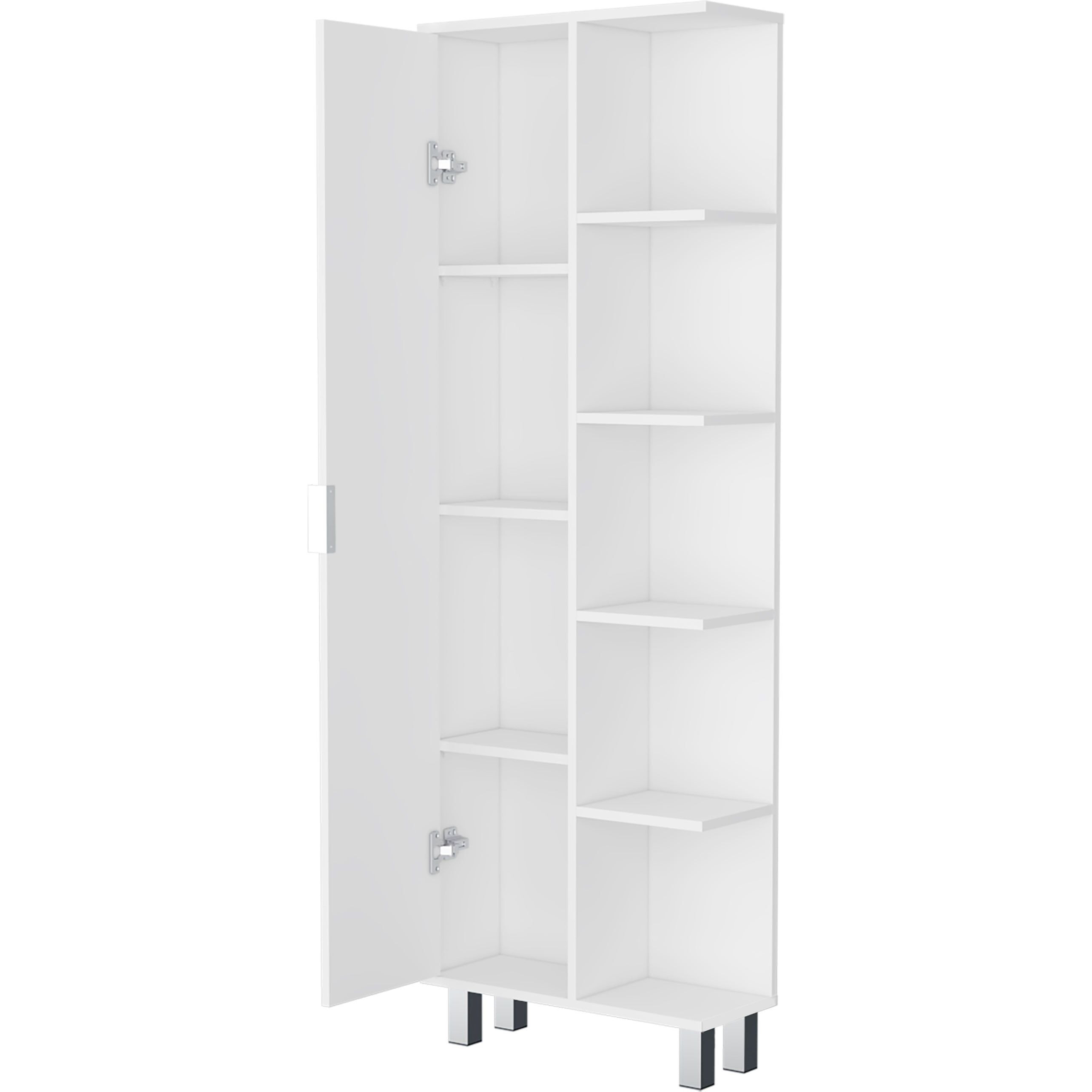 White 1-Door Linen Cabinet