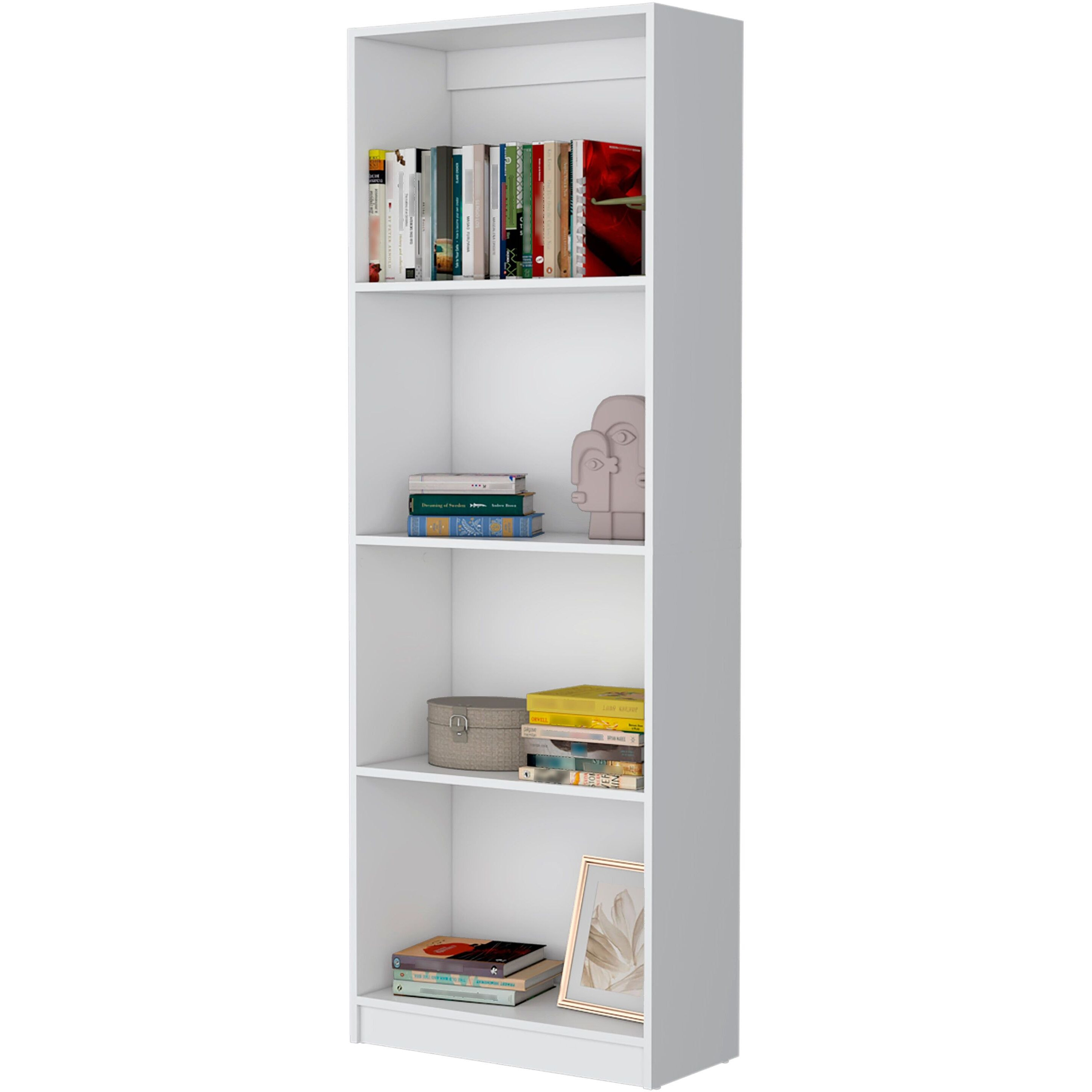 White Tier Storage Shelves Bookcase