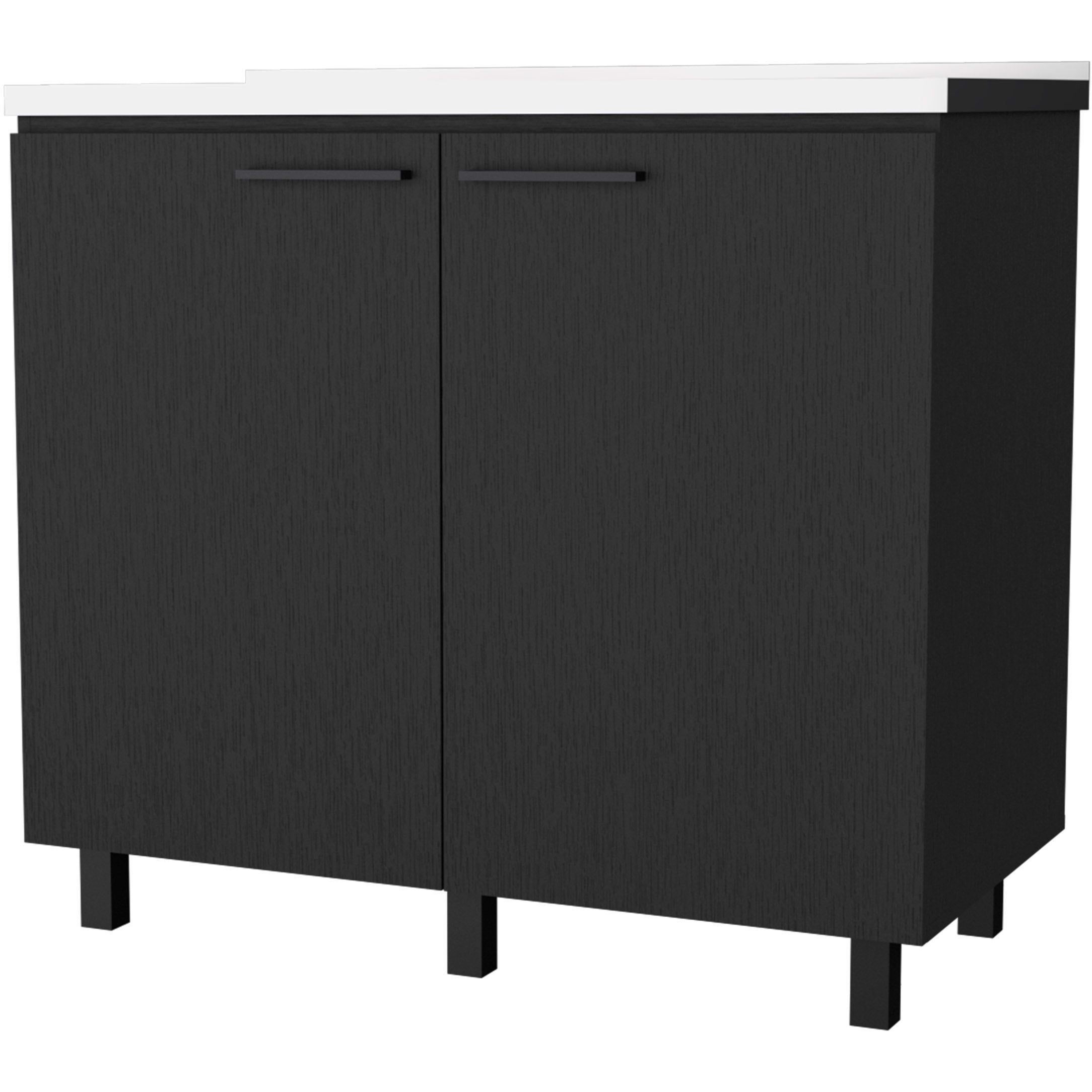 Black 2 Utility Sink and Cabinet