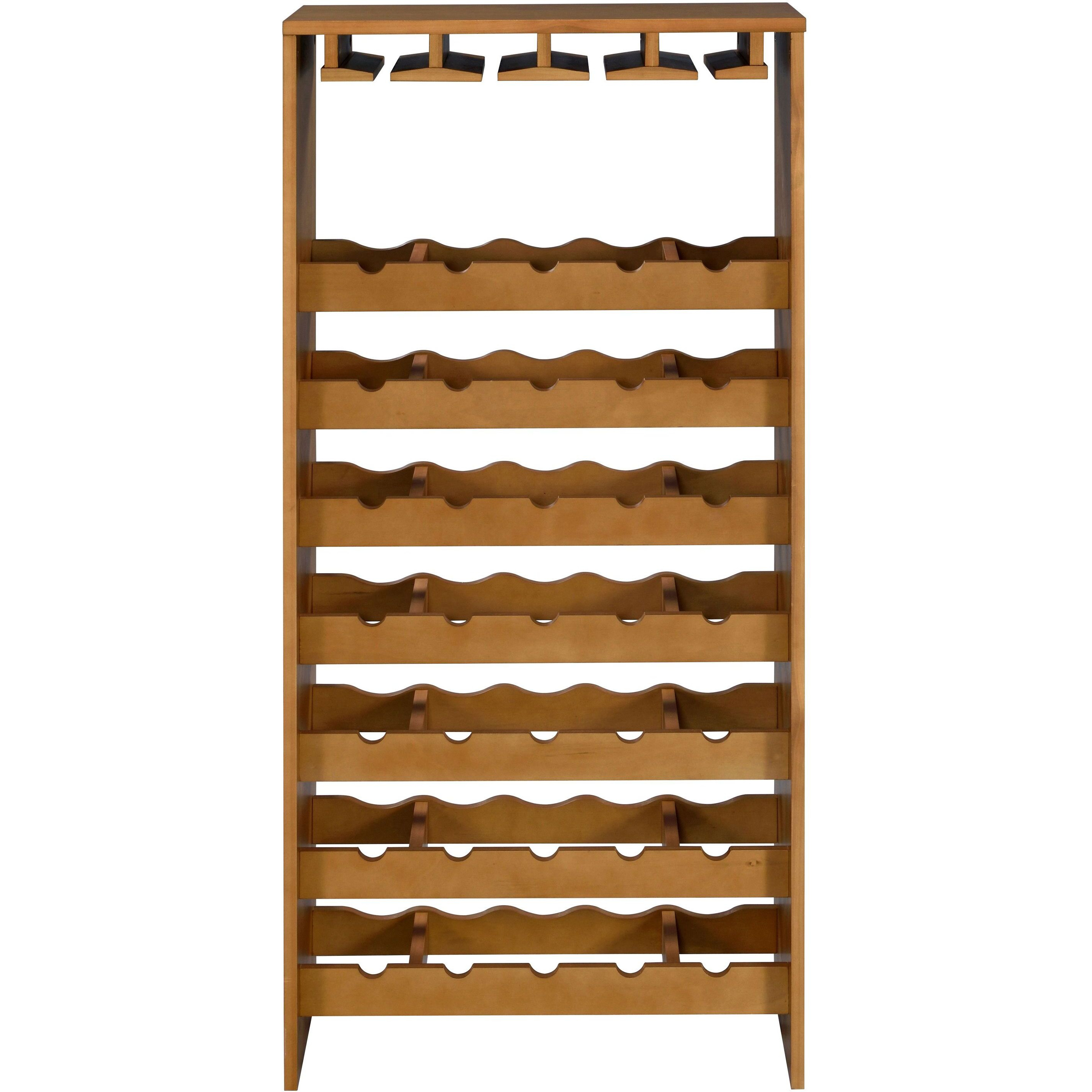 Oak 7-tier Wine Rack