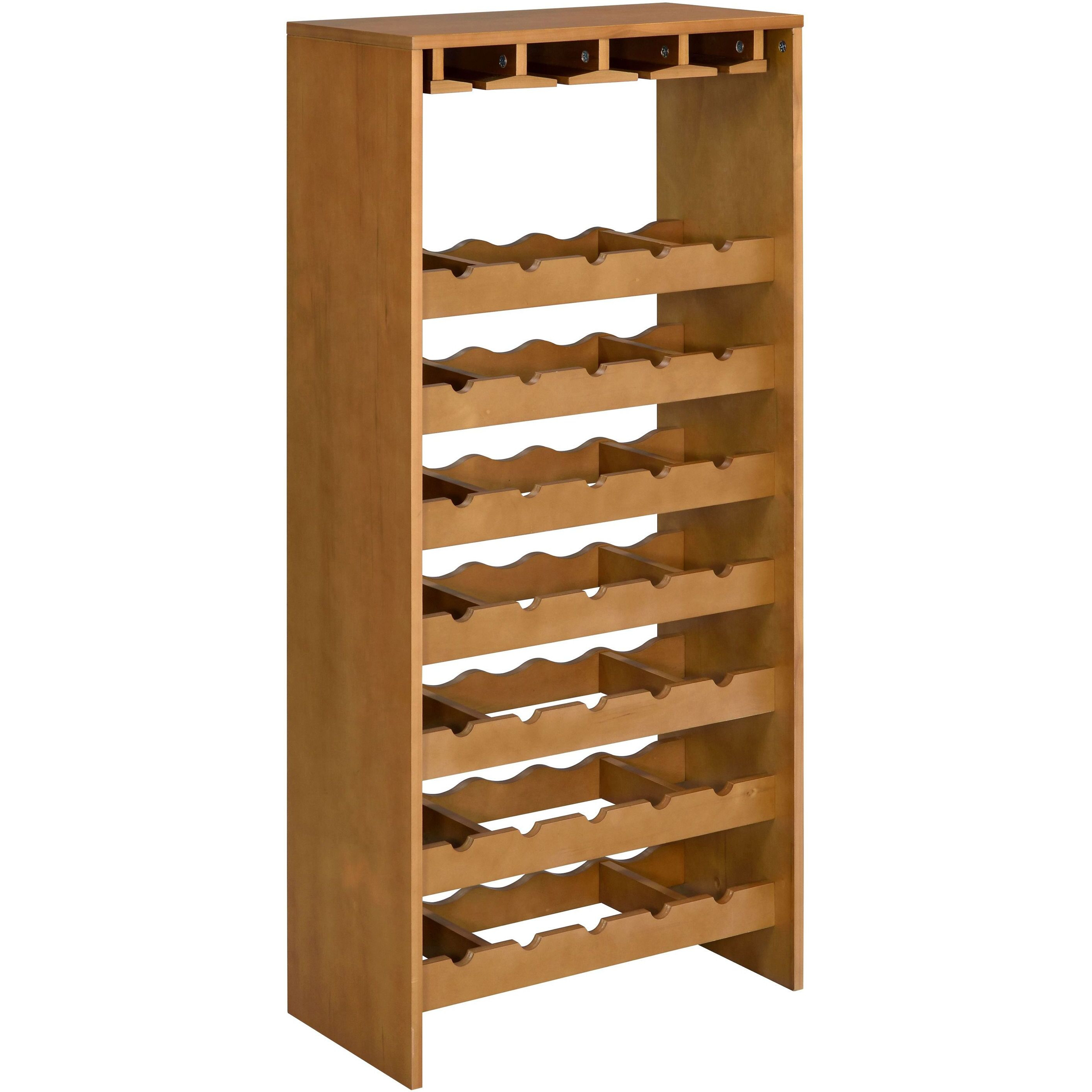 Oak 7-tier Wine Rack