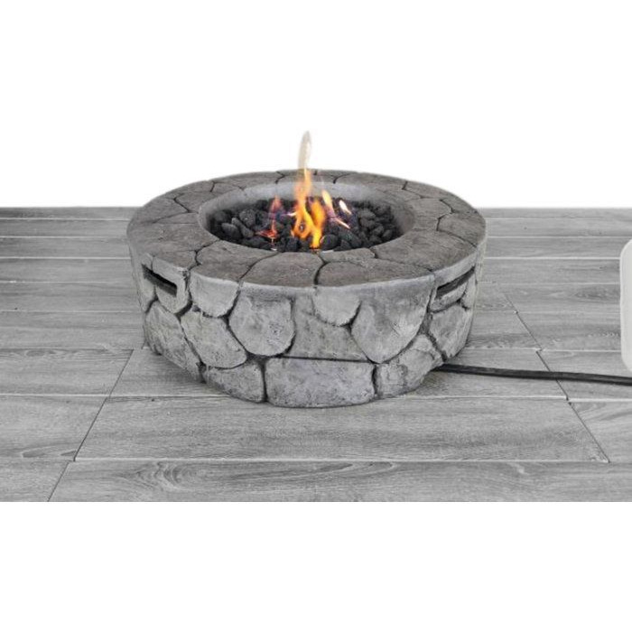 9'' H x 28'' W Fiber Reinforced Concrete Outdoor Fire pit