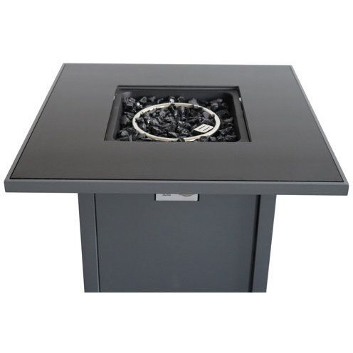 25'' H x 30'' W Steel Outdoor Fire Pit Table with Lid