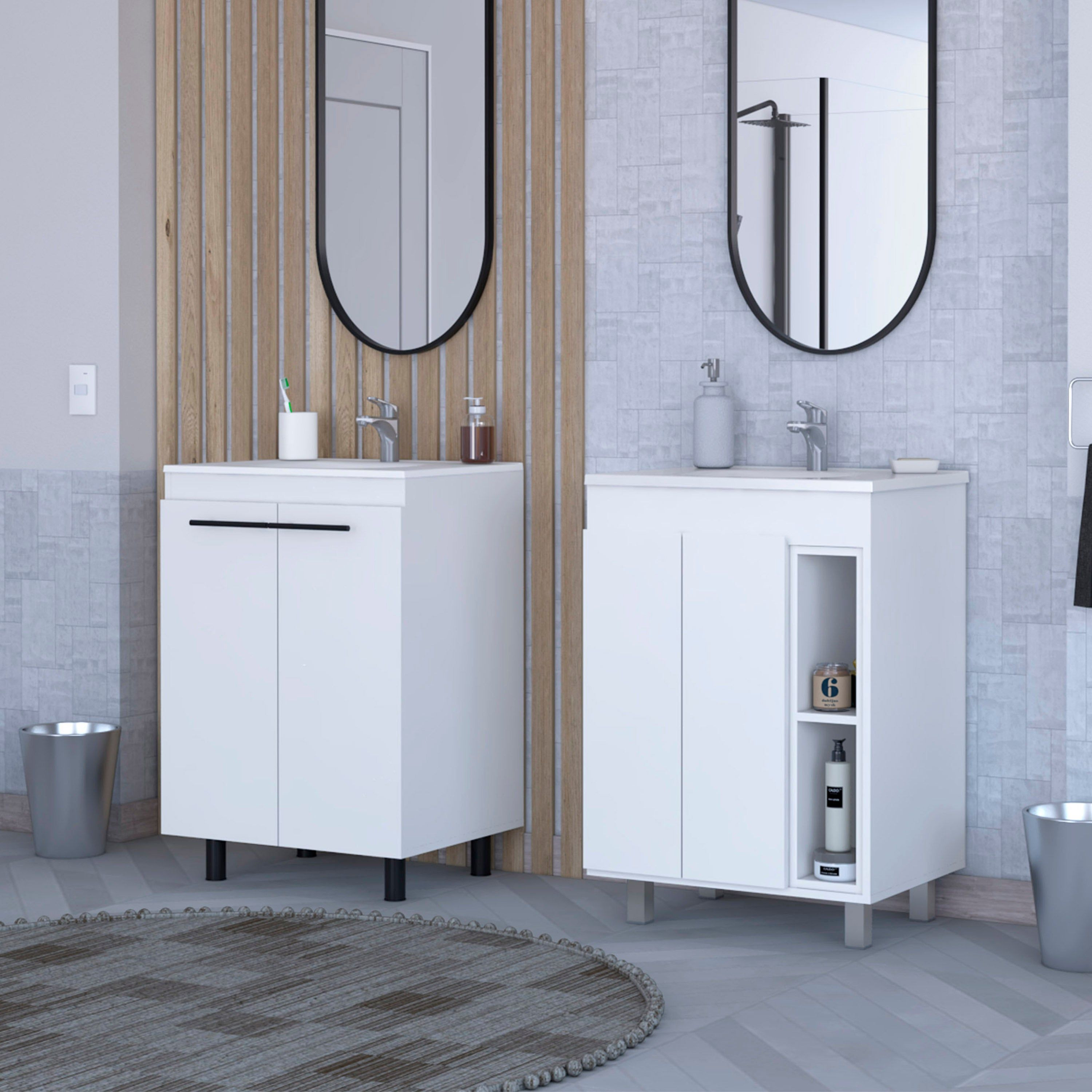 White 2 Piece Bathroom Set