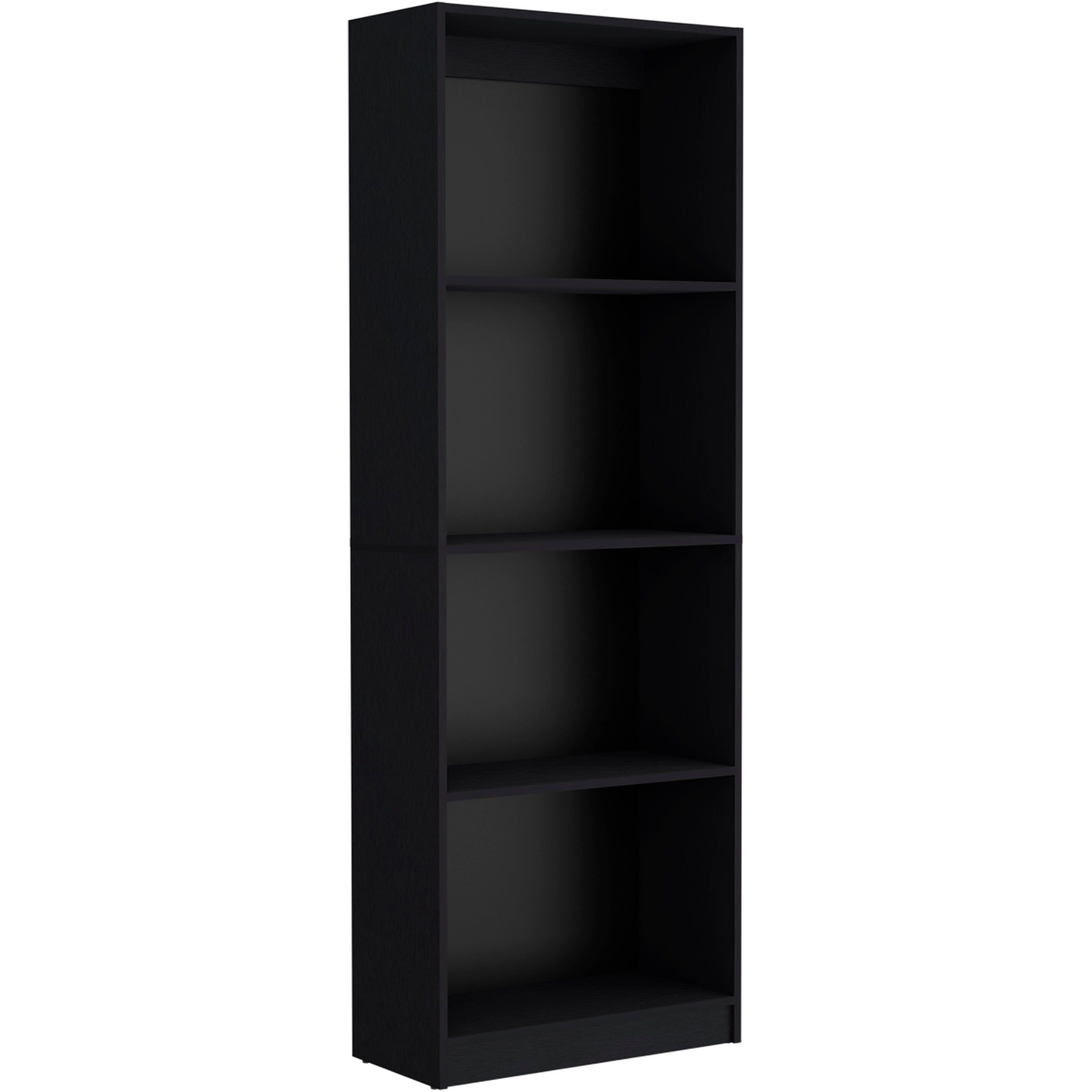 Black 3 Piece Living Room Set with 3 Bookcases