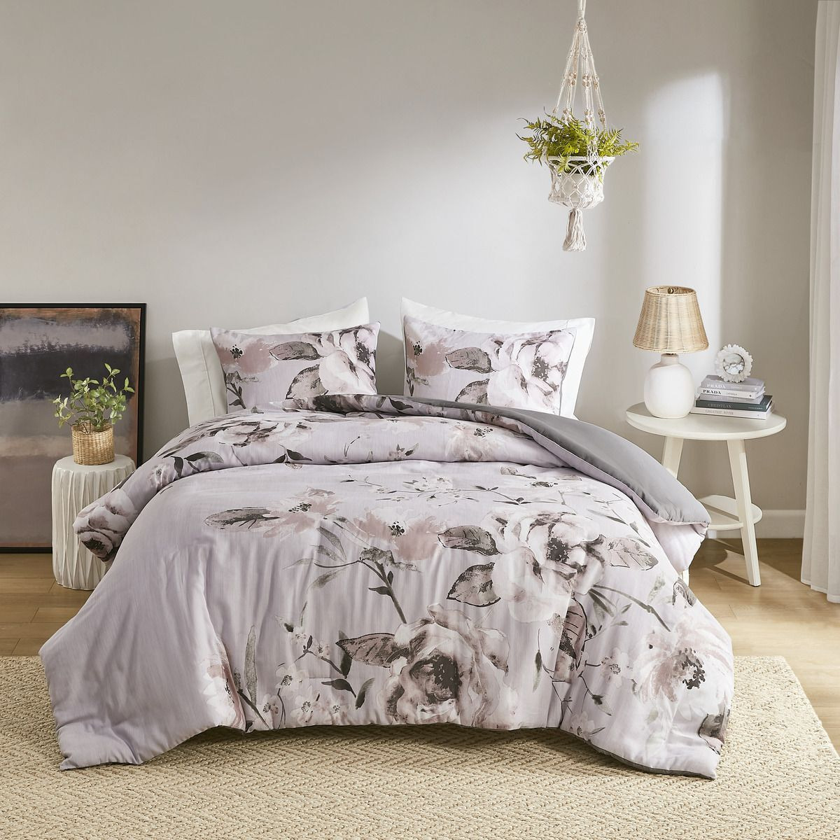 3 Piece Floral Printed Duvet Cover Set