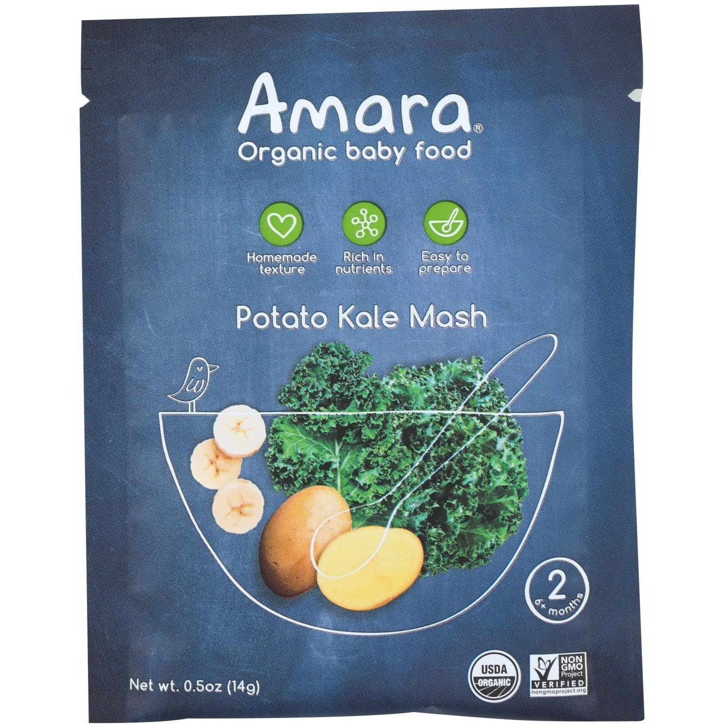 Amara - Baby Food Potato Kale - Case Of 7 - .5 Oz