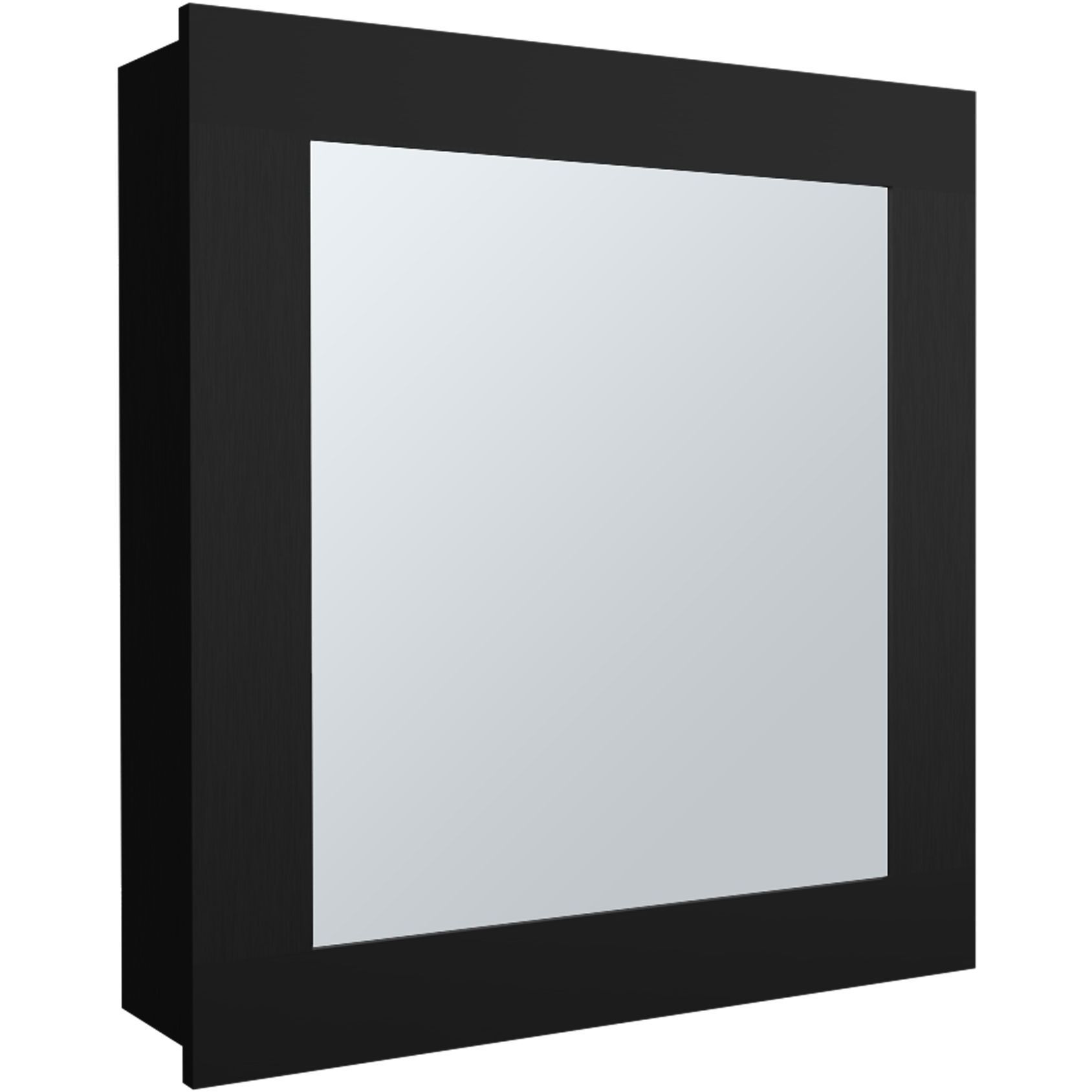 Payson Medicine Cabinet in Melamine With Included Mirror, Black