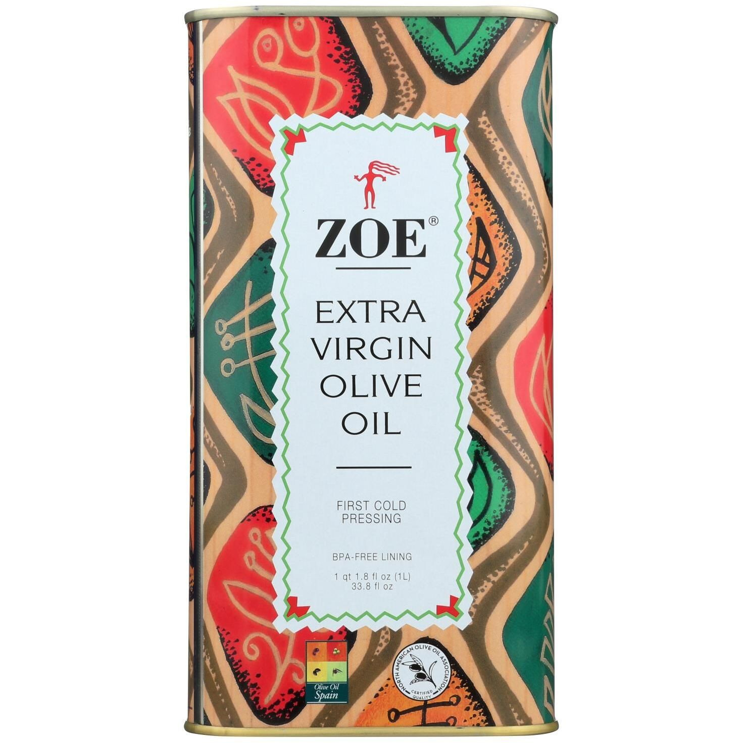 Zoe - Extra Virgin Olive Oil - Case Of 6 - 1 Liter