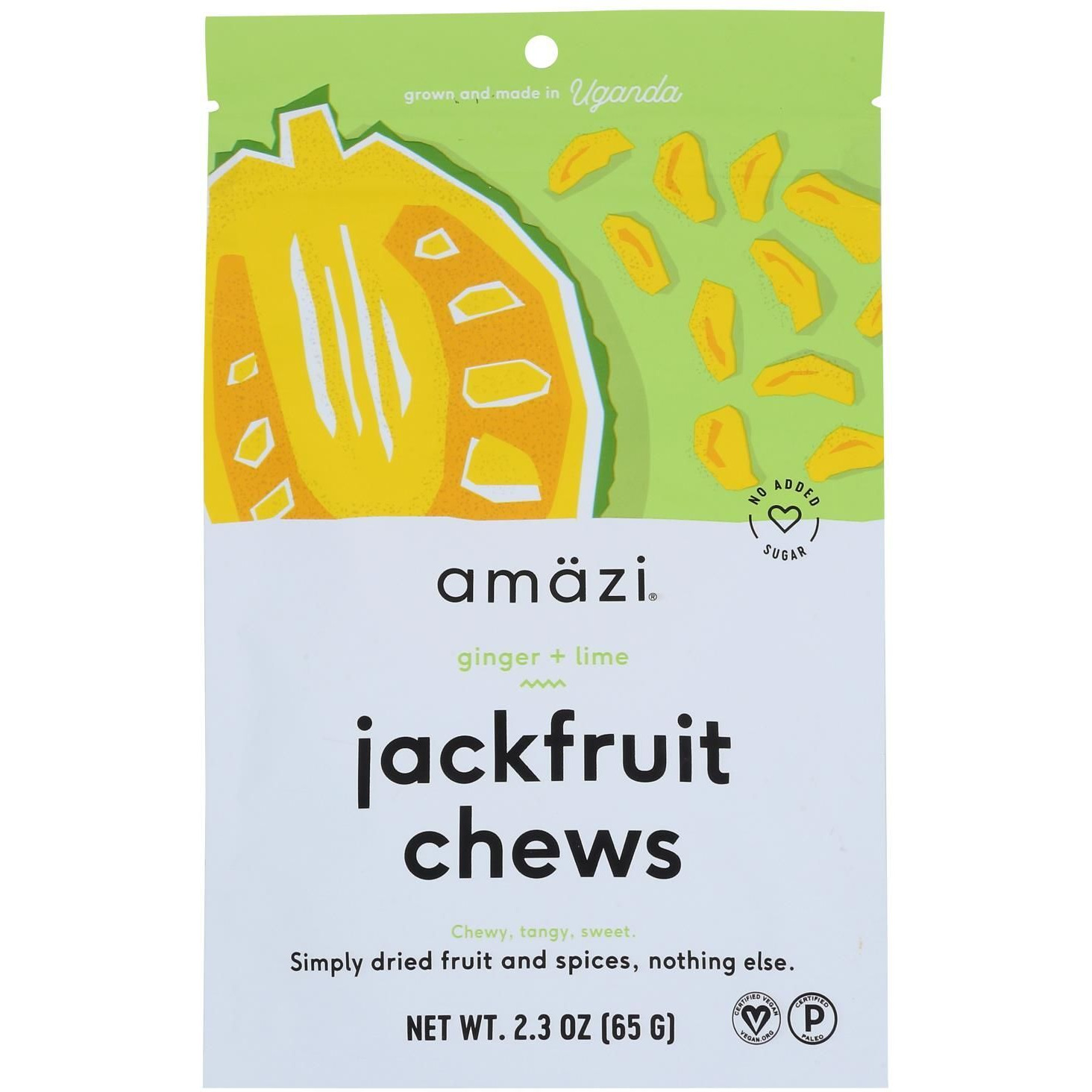 Amazi Foods - Jackfruit Chws Ginger Lime - Case Of 6-2.3 Oz