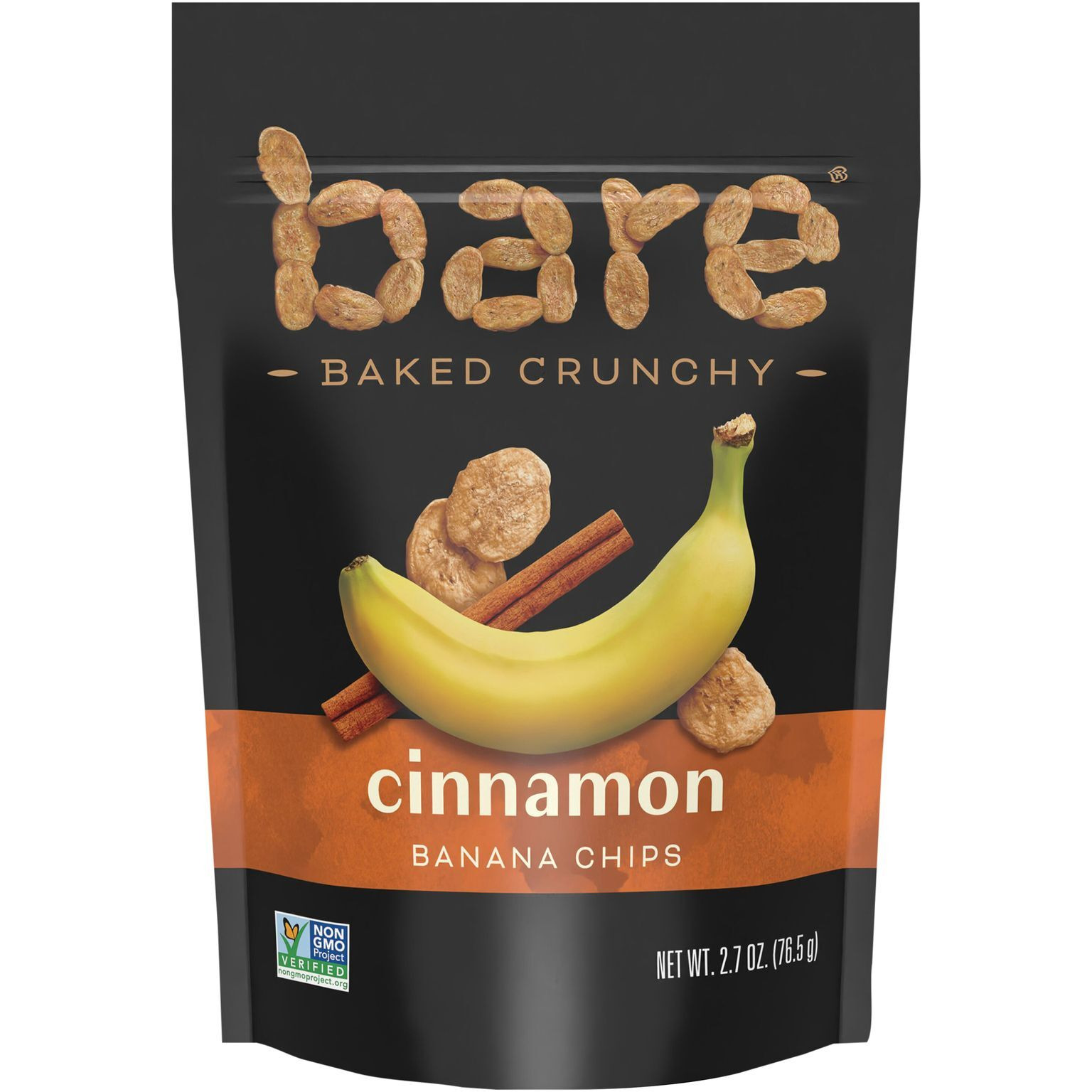 Bare Fruit - Banana Chips Cinnamon - Case Of 12 - 2.7 Ounces