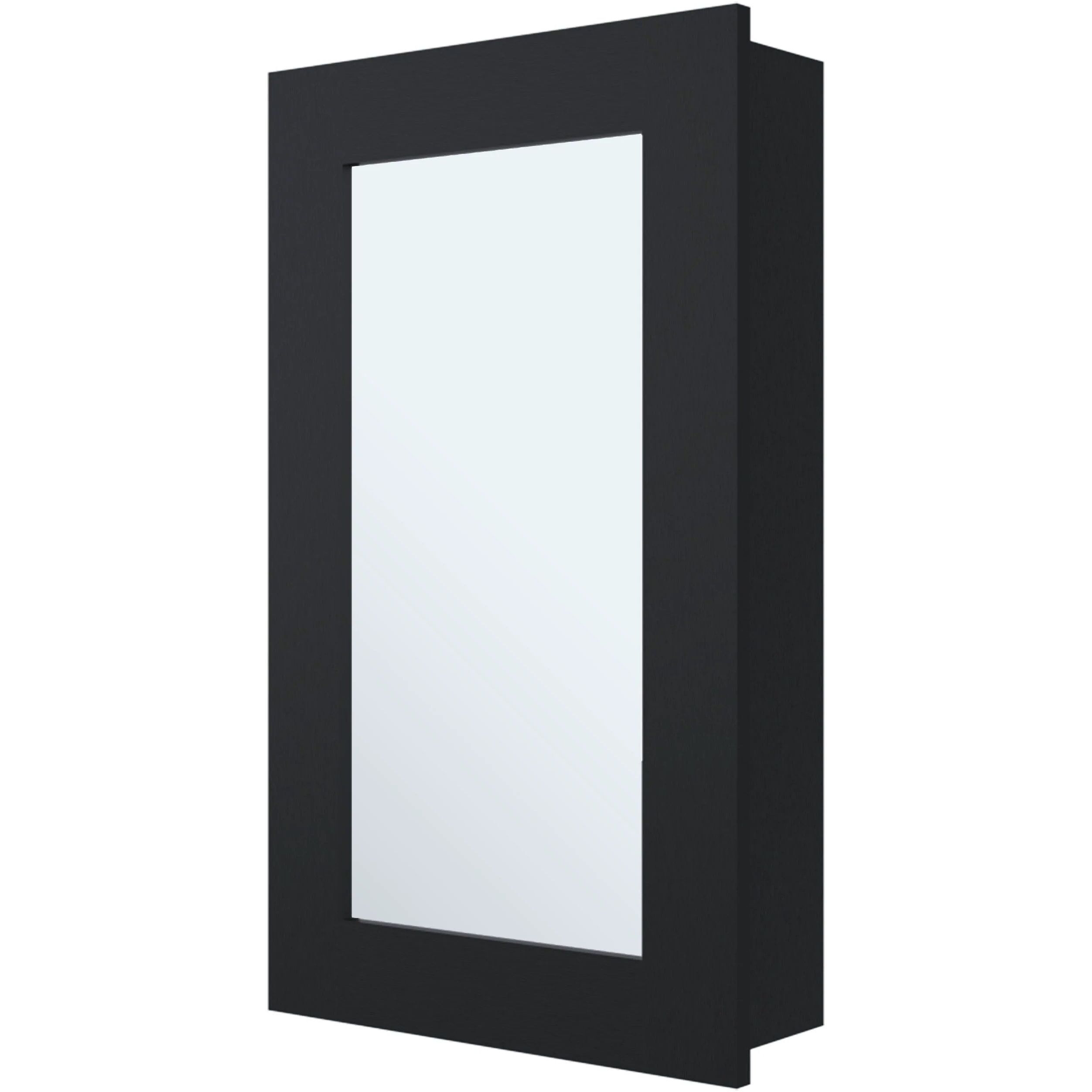 Black Medicine Cabinet with Included Mirror