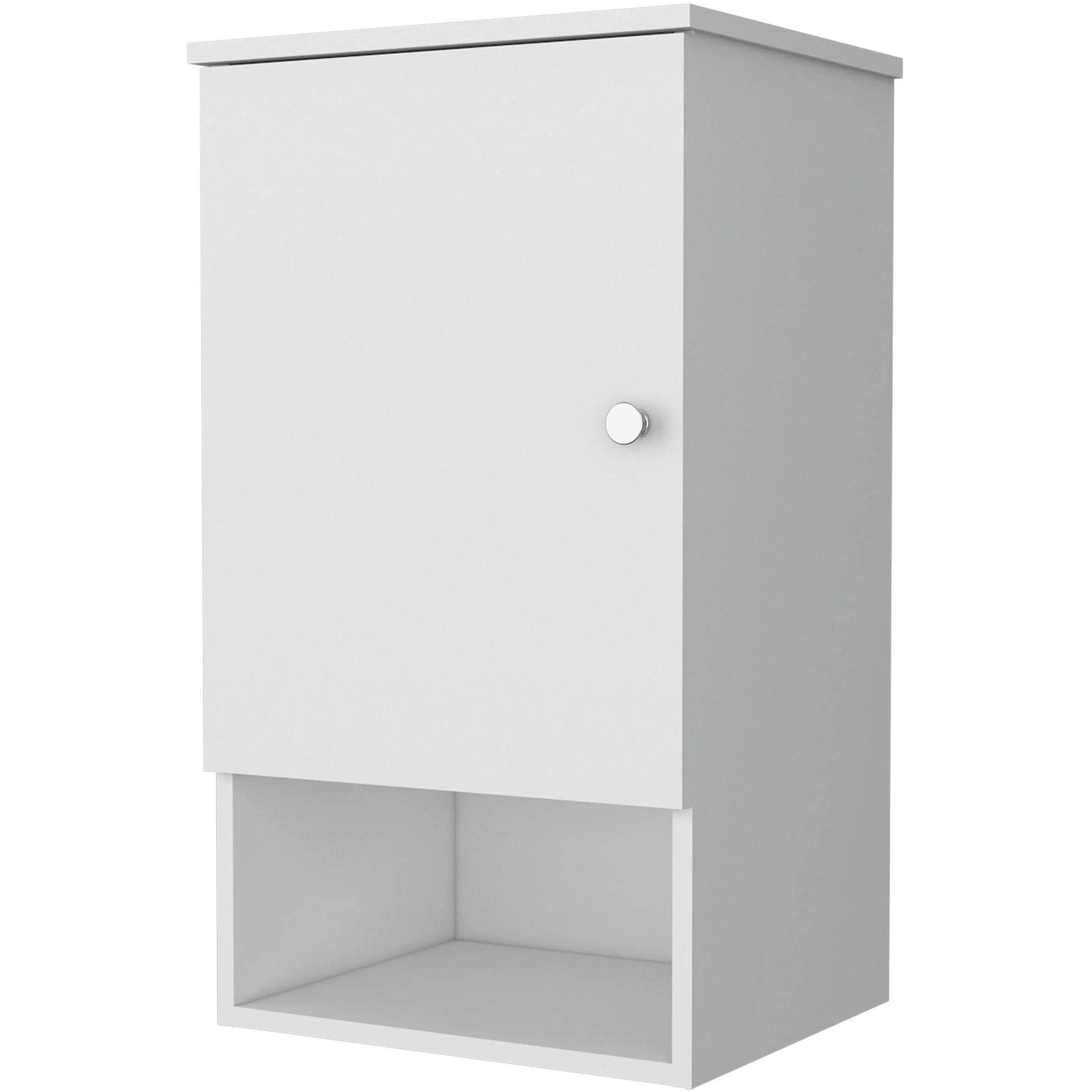 White Medicine Cabinet with One Door