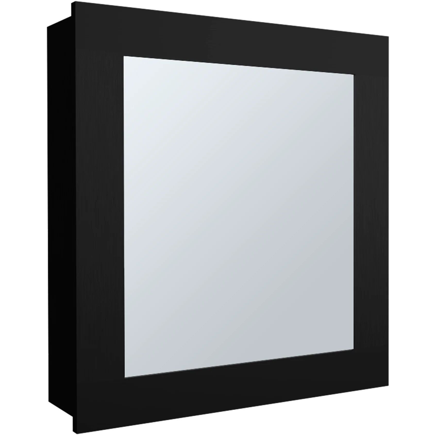 Black Medicine Cabinet with Included Mirror