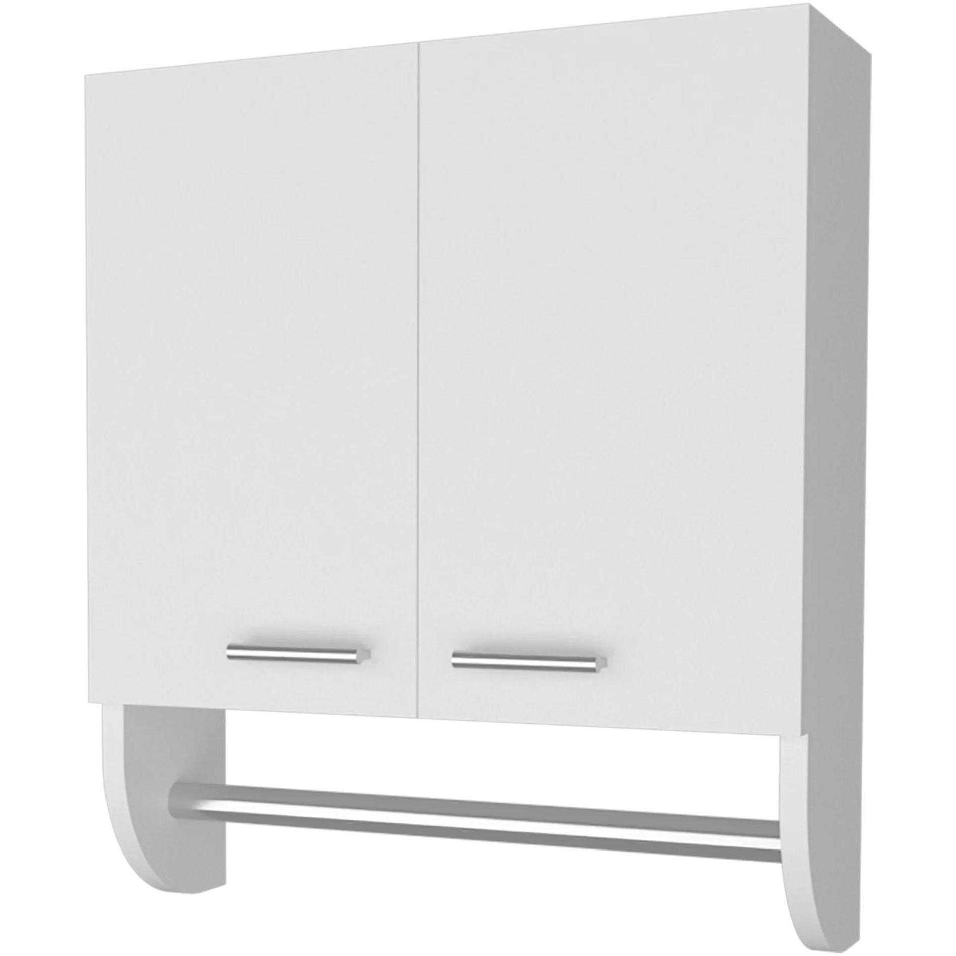 White Medicine Cabinet with Towel Bar