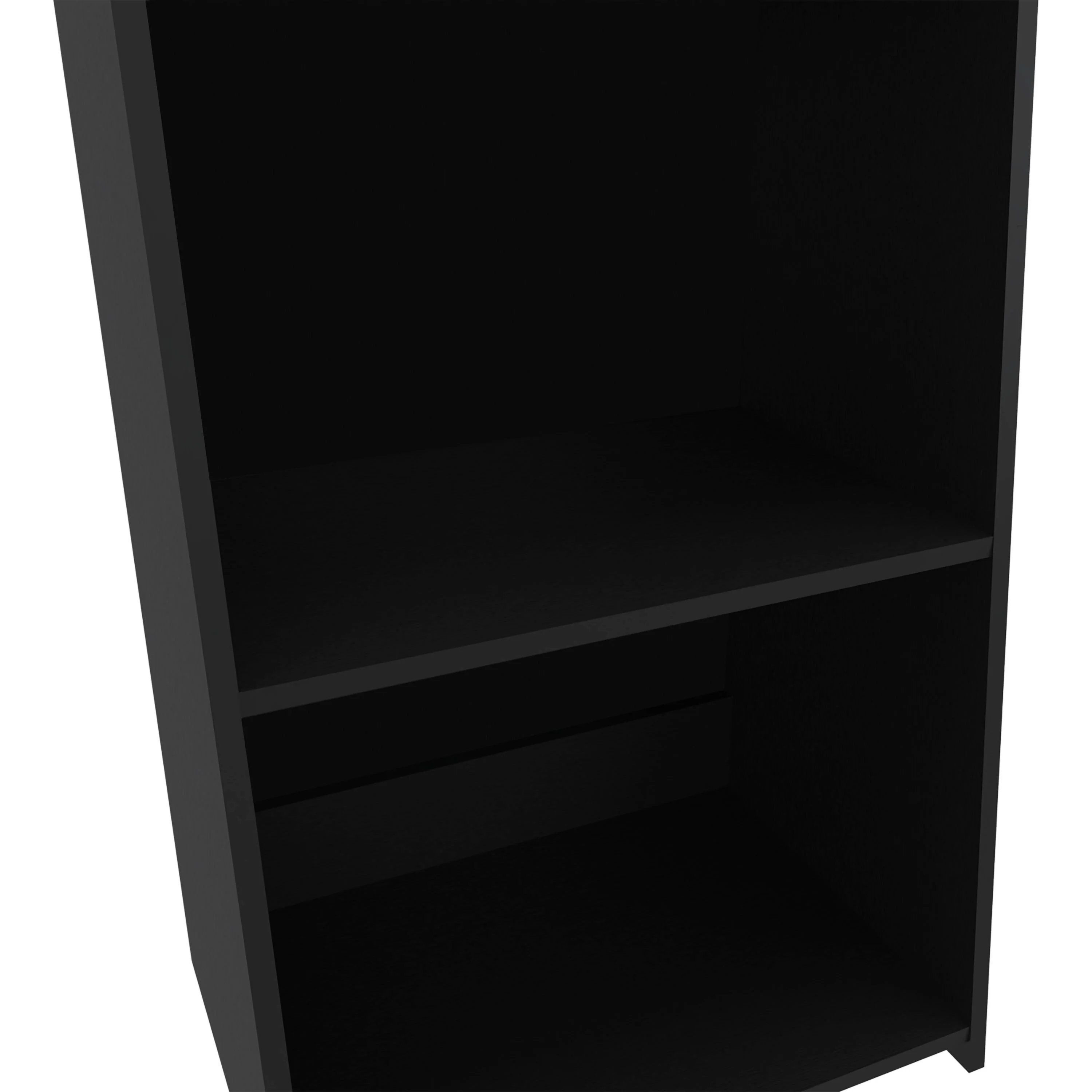 Black Bookcase with Three Shelf