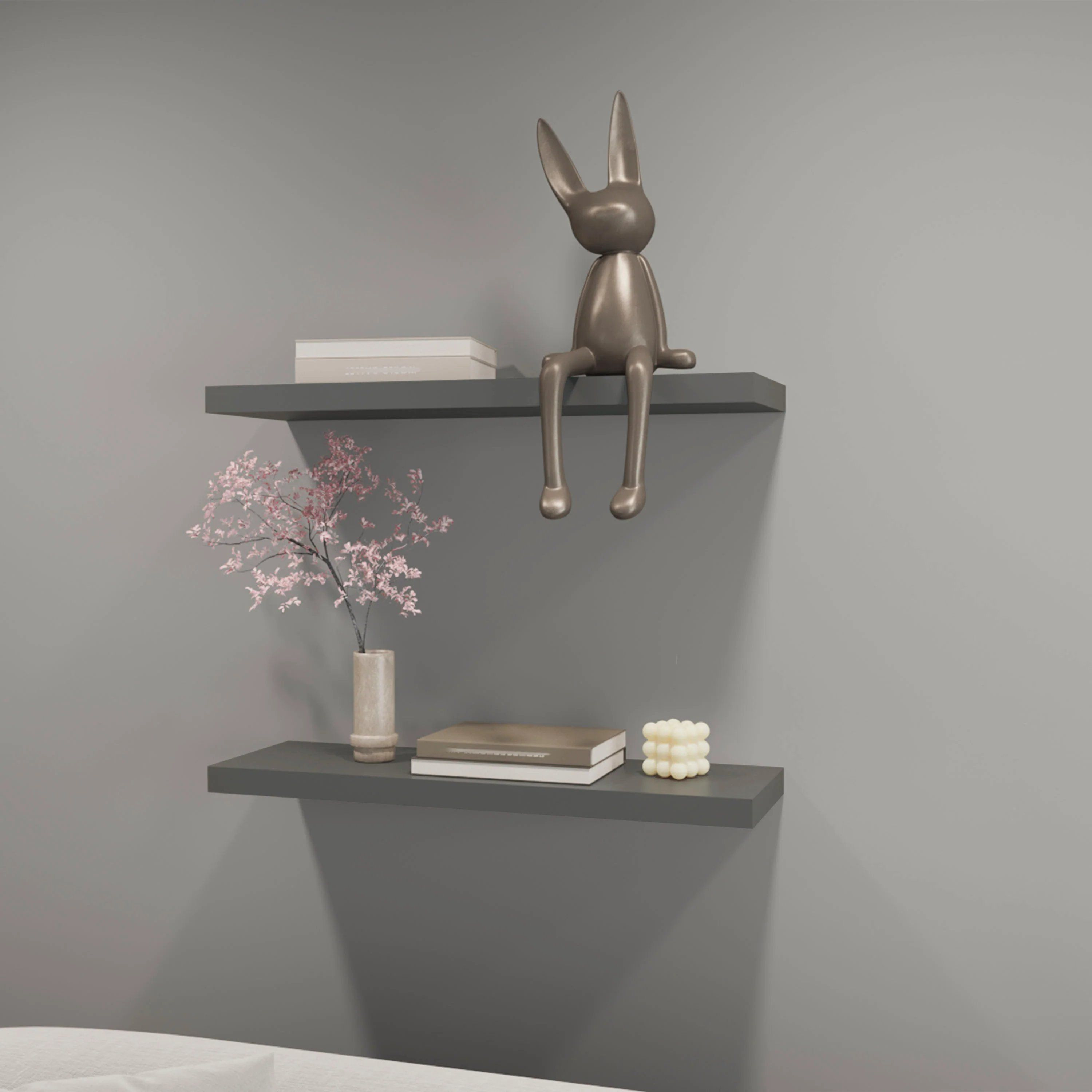 Matt Grey Floating Shelf