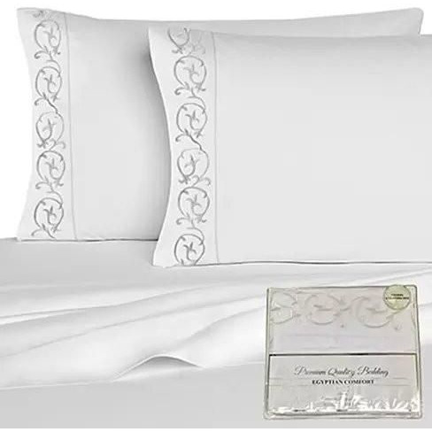 Embroidered Microfiber 4 pc Sheet Set 2000 TC