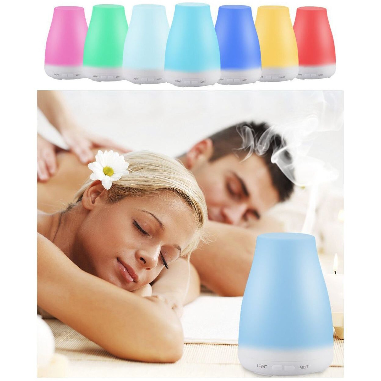 Misty Mood Maker Humidifier With Aroma Essential Oil Free