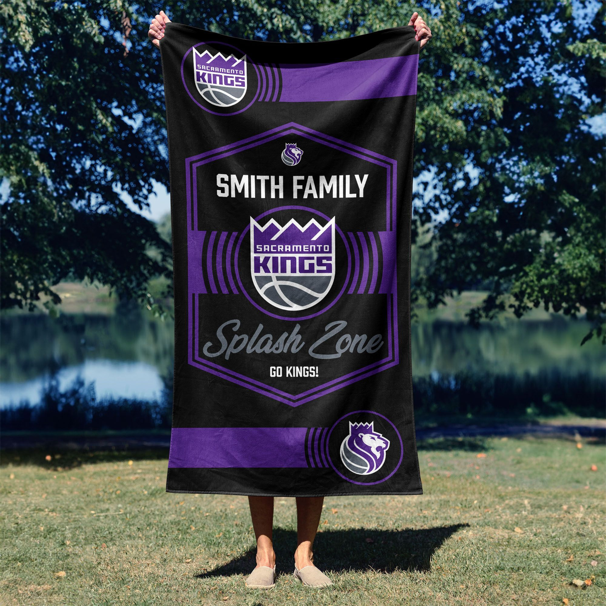 NBA Sacramento Kings Dominion Personalized Beach Towel 3060 Inches