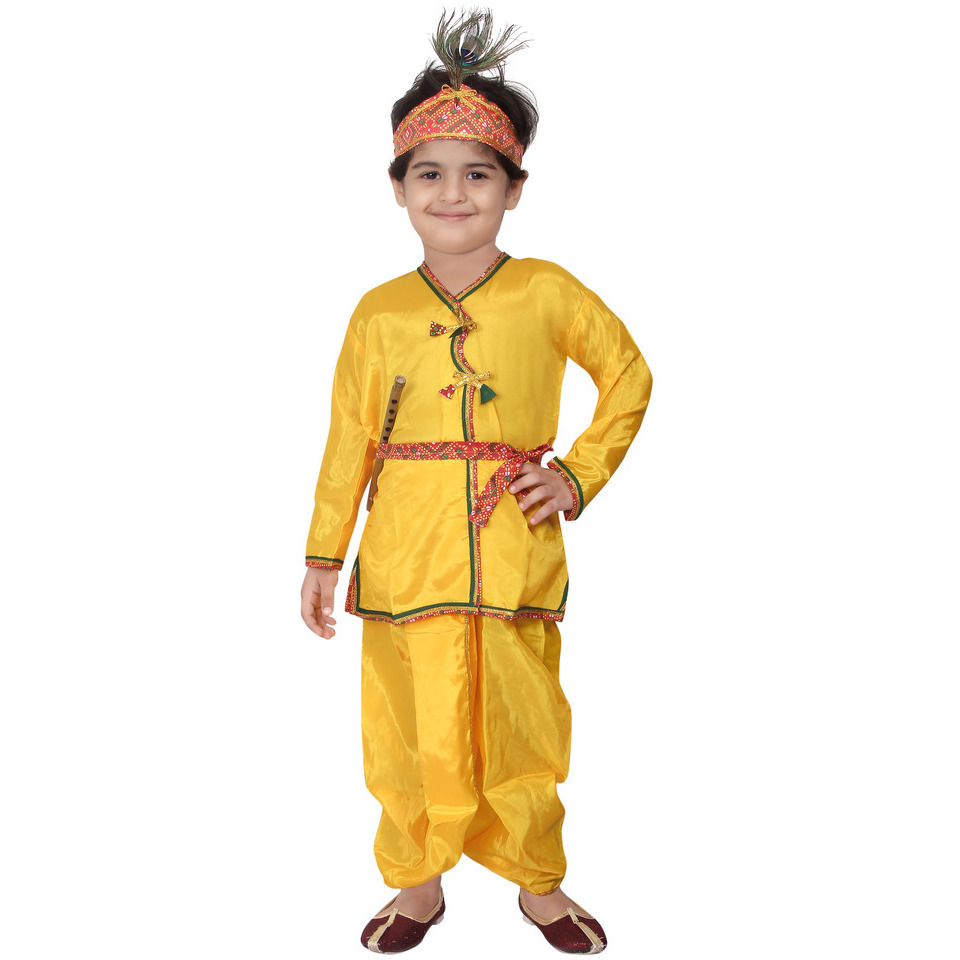 Buy Online Kute Kids Boys Ethnic Krishna Dhoti Kurta Set With ...