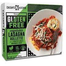 Caesar's Pasta Gluten Free Vegetable Lasagna with Marinara Sauce Entre (Pack of  6)