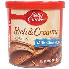 Betty Crocker, Rich & Creamy Frosting, Milk Chocolate, 16oz Tub (Pack of 3) - SET OF 4