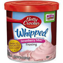 Betty Crocker Whipped Frosting, Strawberry Mist, 12 oz Canister (Pack of 12)