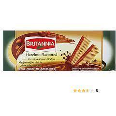 Britannia Hazelnut Flavoured Premium Cream Wafers 80 Grams, 2.82 Oz. (Pack of 2)