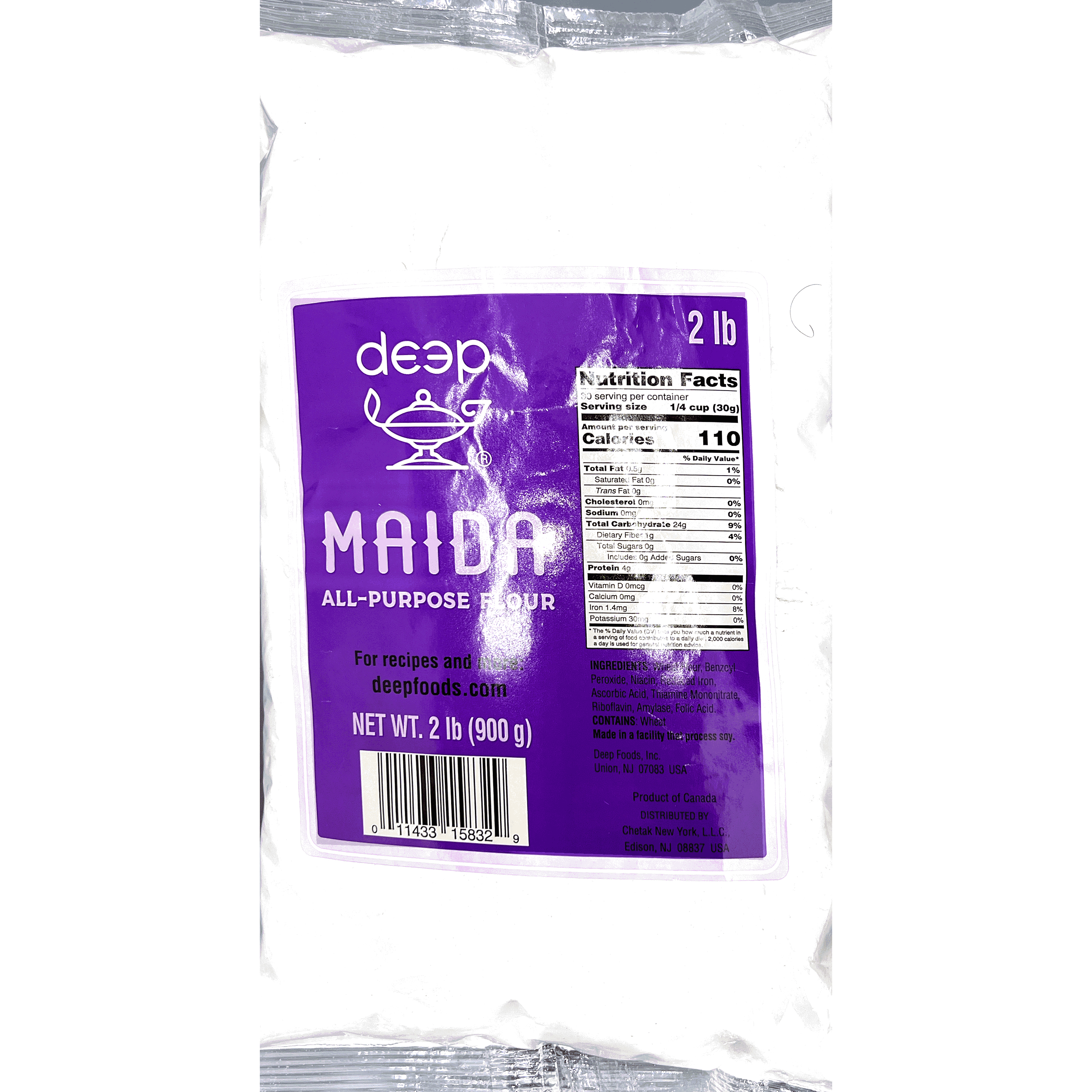 Case of 20 - Deep Maida All Purpose Flour - 2 Lb (907 Gm)