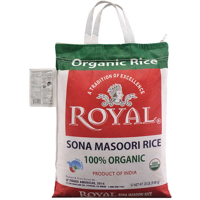 Case of 1 - Royal Organic Sona Masoori Rice - 20 Lb [50% Off]