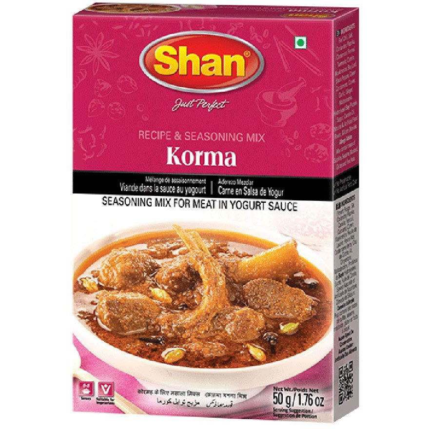 Case of 12 - Shan Korma Recipe Seasoning Mix - 50 Gm (1.76 Oz)