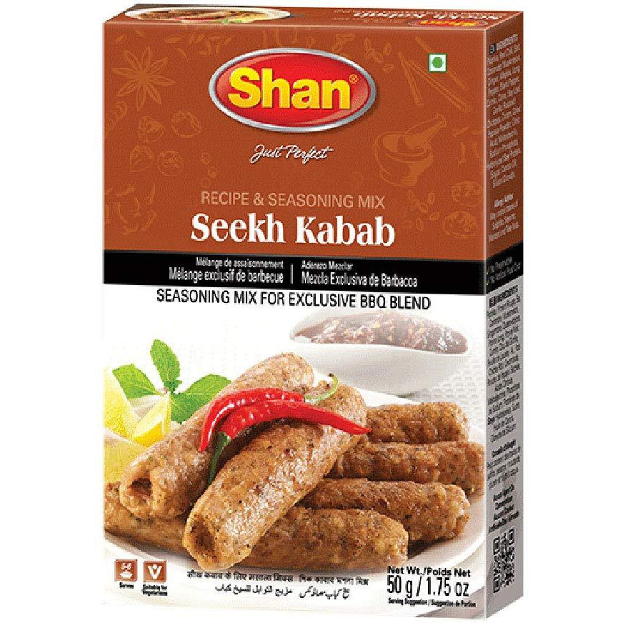 Shan Seekh Kabab Recipe Seasoning Mix - 50 Gm (1.76 Oz)