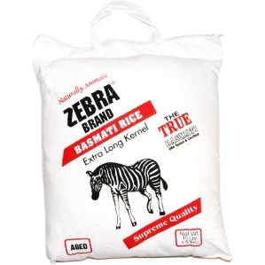 Zebra Extra Long Basmati Rice - 10 Lb (4.5 Kg)