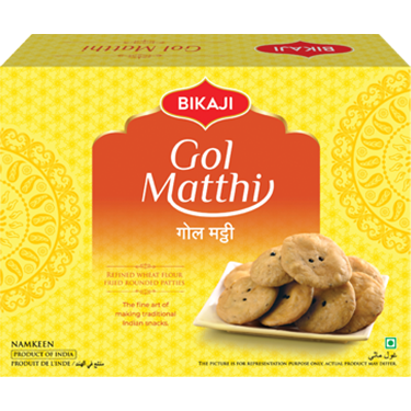 Case of 20 - Bikaji Gol Matthi - 400 Gm (14.1 Oz)