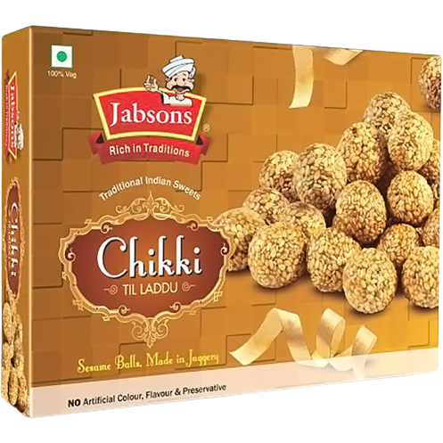 Case of 20 - Jabsons Chikki Til Laddu - 400 Gm (14 Oz)