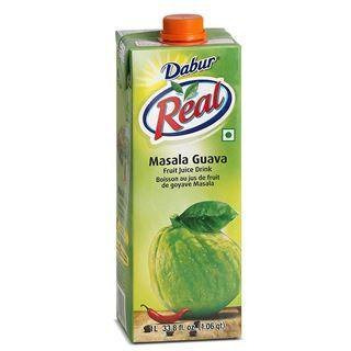 Case of 12 - Dabur Real Masala Guava Juice - 1 L (33.8 Fl Oz)