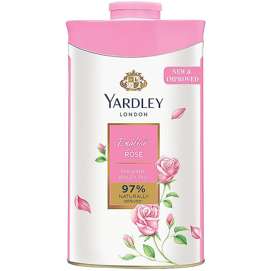 Case of 24 - Yardley London English Rose Fragrant Beauty Talc - 100 Gm (3.5 Oz)