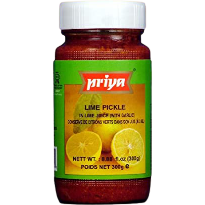 Case of 24 - Priya Lime Pickle With Garlic - 300 Gm (10.58 Oz)