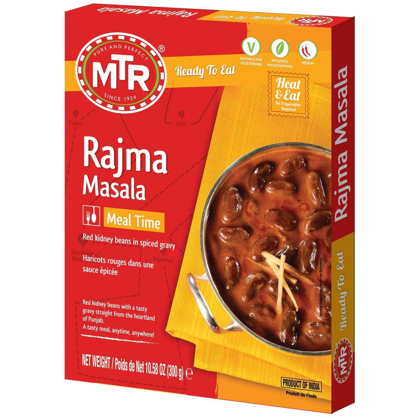 Case of 20 - Mtr Ready To Eat Rajma Masala - 300 Gm (10.58 Oz)
