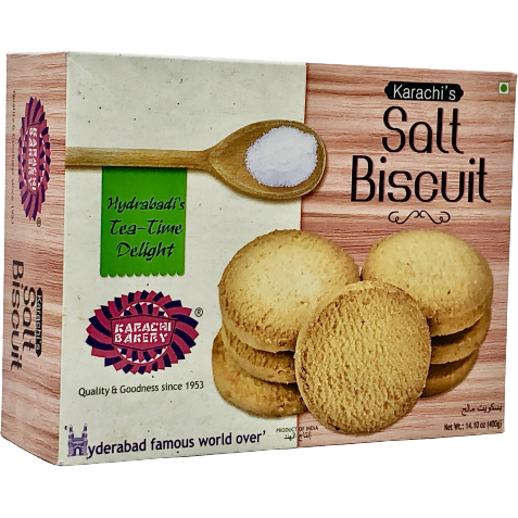 Case of 20 - Karachi Bakery Salt Biscuits - 400 Gm (14 Oz)