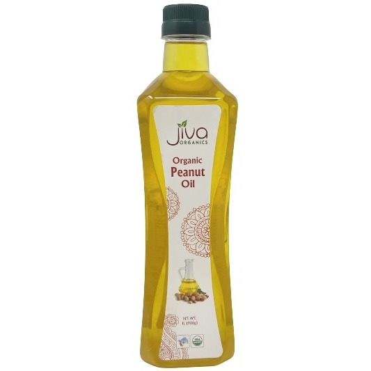 Case of 12 - Jiva Organics Organic Peanut Oil - 1 L (33.8 Fl Oz)